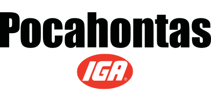 A logo of Pocahontas IGA
